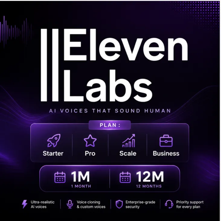 Eleven Labs — ПОДПИСКА НА ВАШ АККАУНТ | ElevenLabs