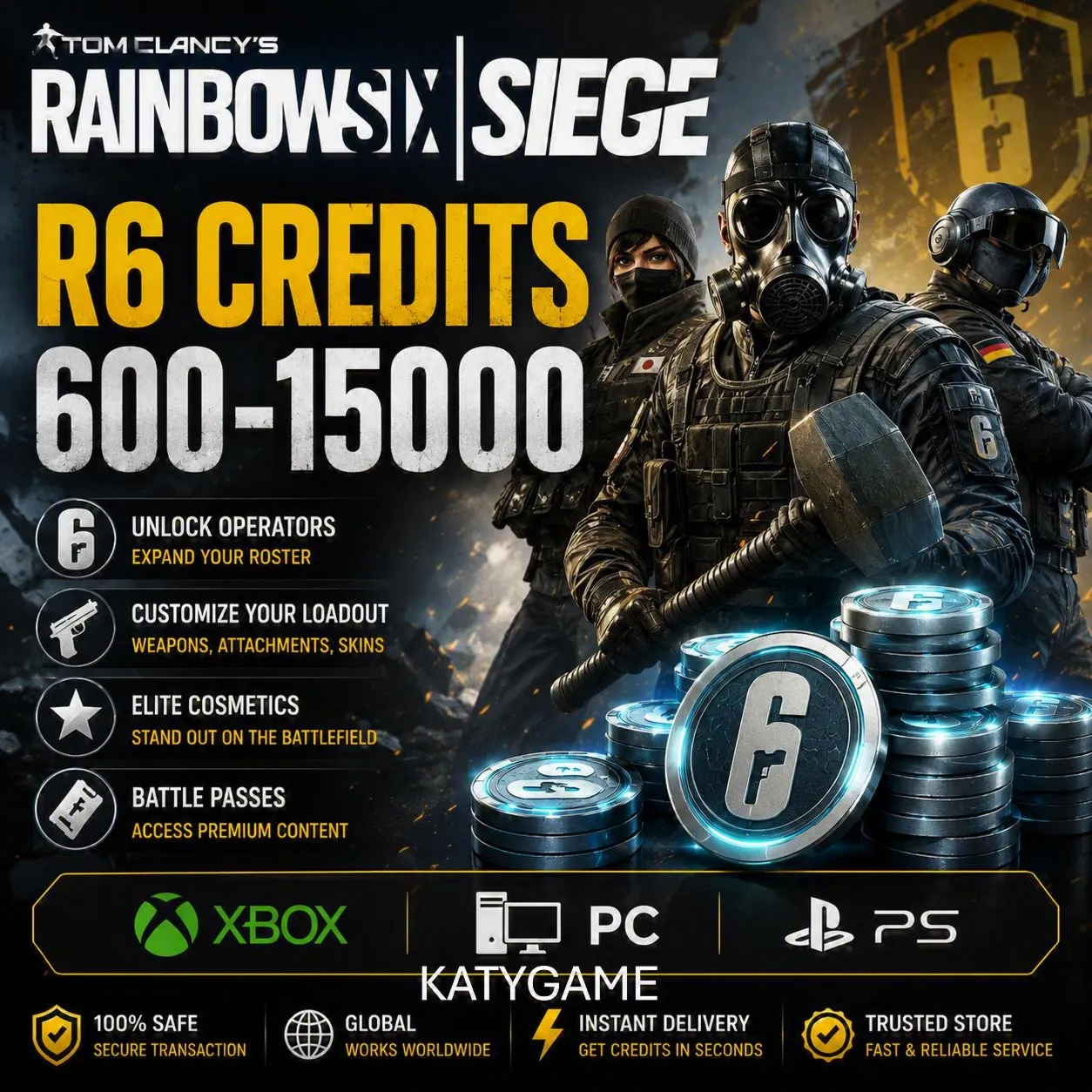 ⭐️ Кредиты-Rainbow Six Siege /X🔮 ⭐️Кредиты⭐️XBOX/PC/PS
