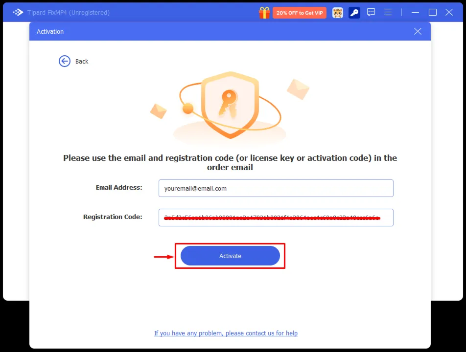 Tipard FixMP4 Код регистрации на 1 год