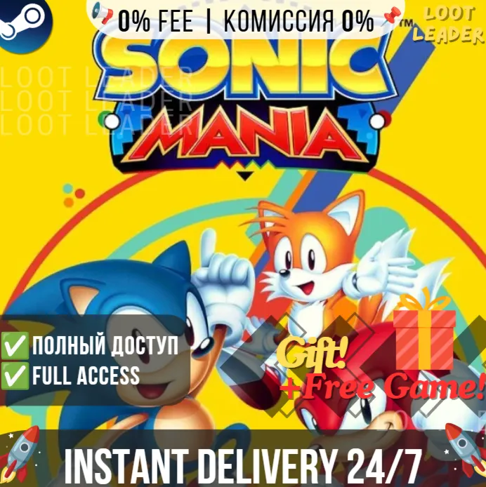 Sonic Mania / Steam Аккаунт / Полный Доступ / Моментальная Доставка