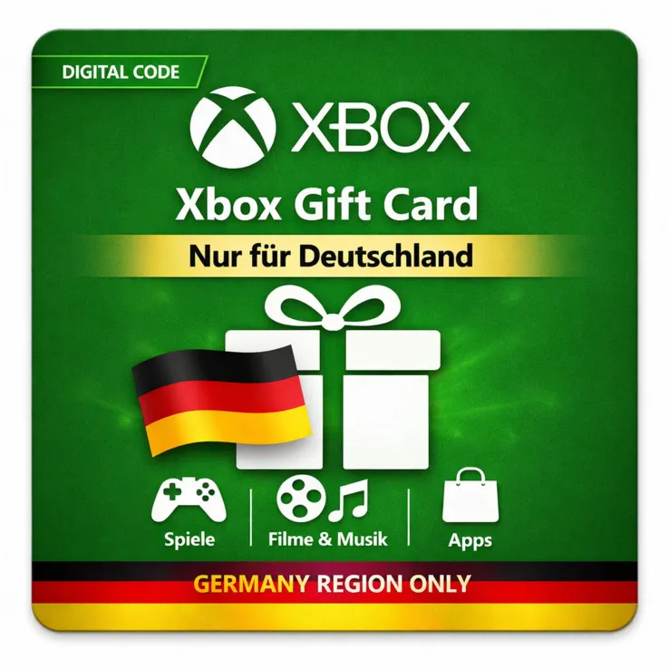 Xbox Gift Card Germany – цифровой код для пополнения Microsoft / Xbox, регион Германи
