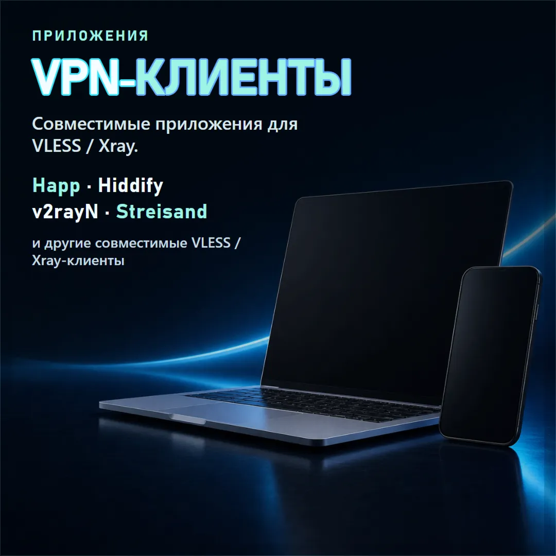 VPN/ВПН: от 7 дней | VLESS/Xray | Работает в РФ | Все устройства | до 25 Гбит/с - irongamers.ru