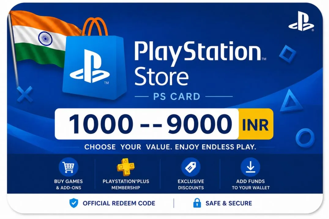 PlayStation (PSN) 1000–9000 INR (Рупии) Индия