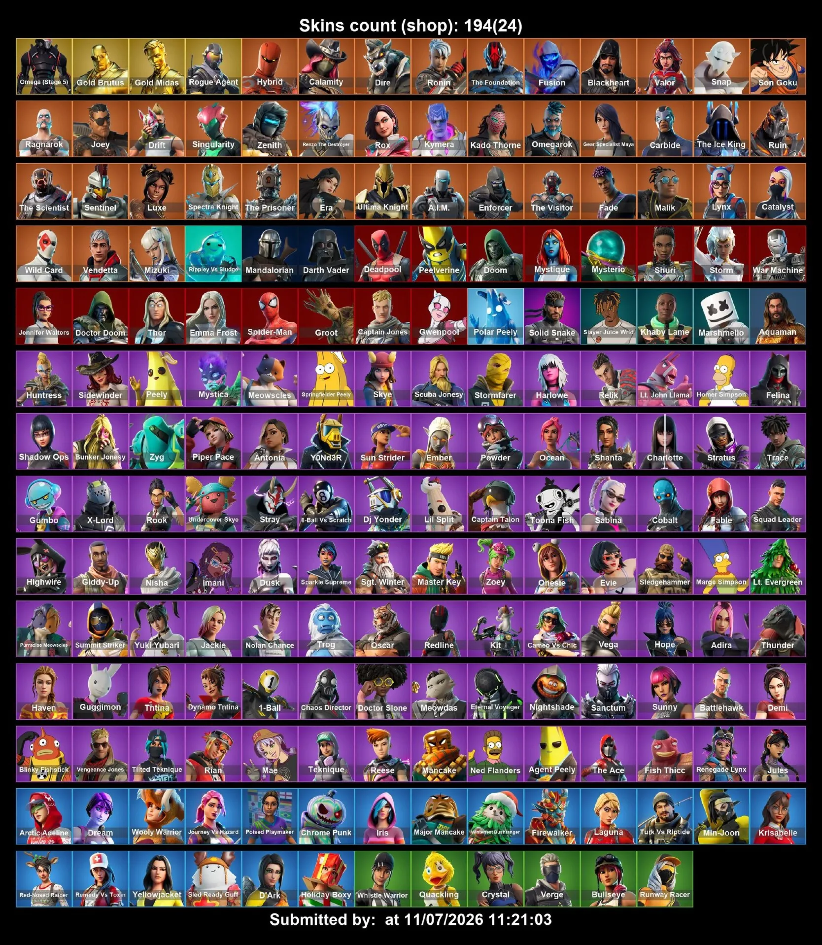 Мгновенный доступ • FN (все платформы) • 194 skins • Omega (stage 5) •Полный доступ
