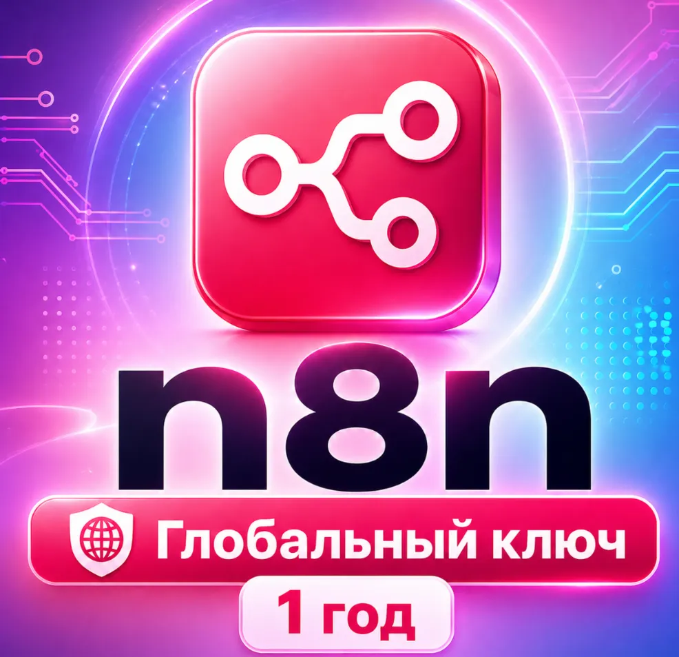 Подписка n8n | Начальный уровень — 1 год (Глобальный ключ n8n) | Подписка на личный а