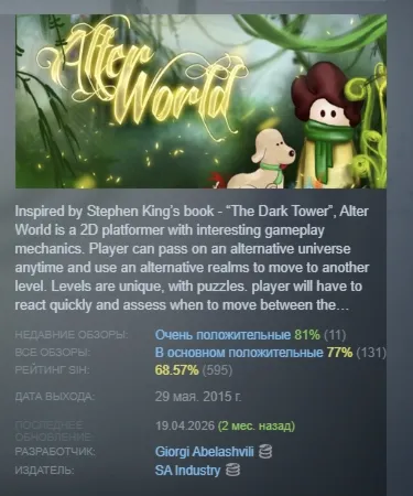 Alter World STEAM KEY REGION GLOBAL+РОССИЯ