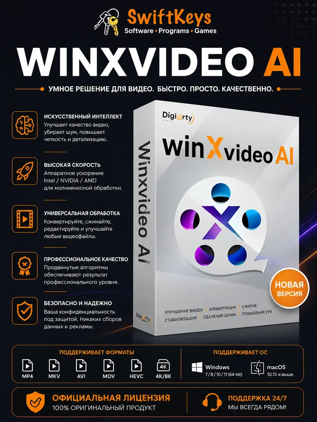 WinxVideo 3.0 AI / Ключ активации