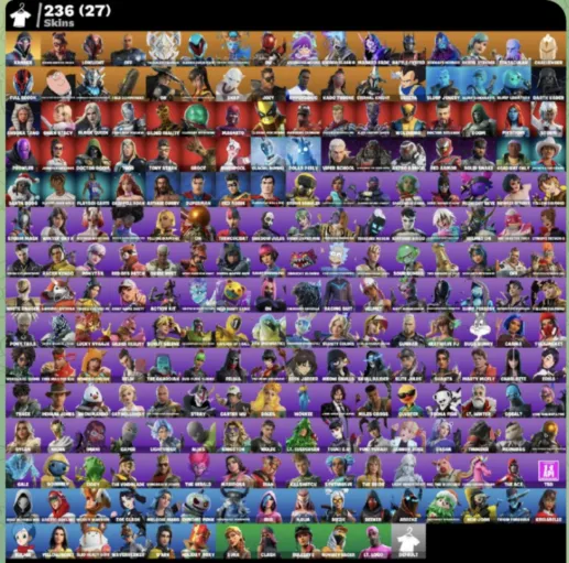 ✮ FORTNITE ✮ ALL PLATFORMS ✮ 236 SKINS (27 PAID) ✮ FULL ACCESS ✮ 