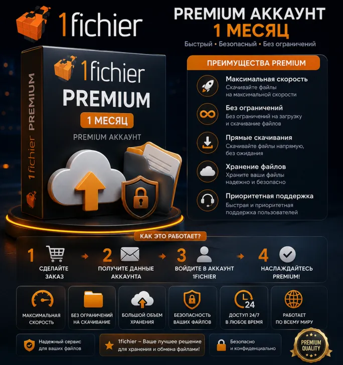 1fichier Premium 1 Month Account