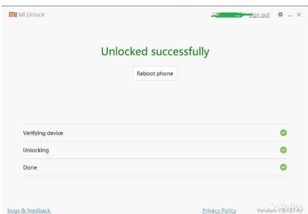 Аккаунт Xiaomi с одобренной заявкой на разблокировку загрузчика глобальных устройств