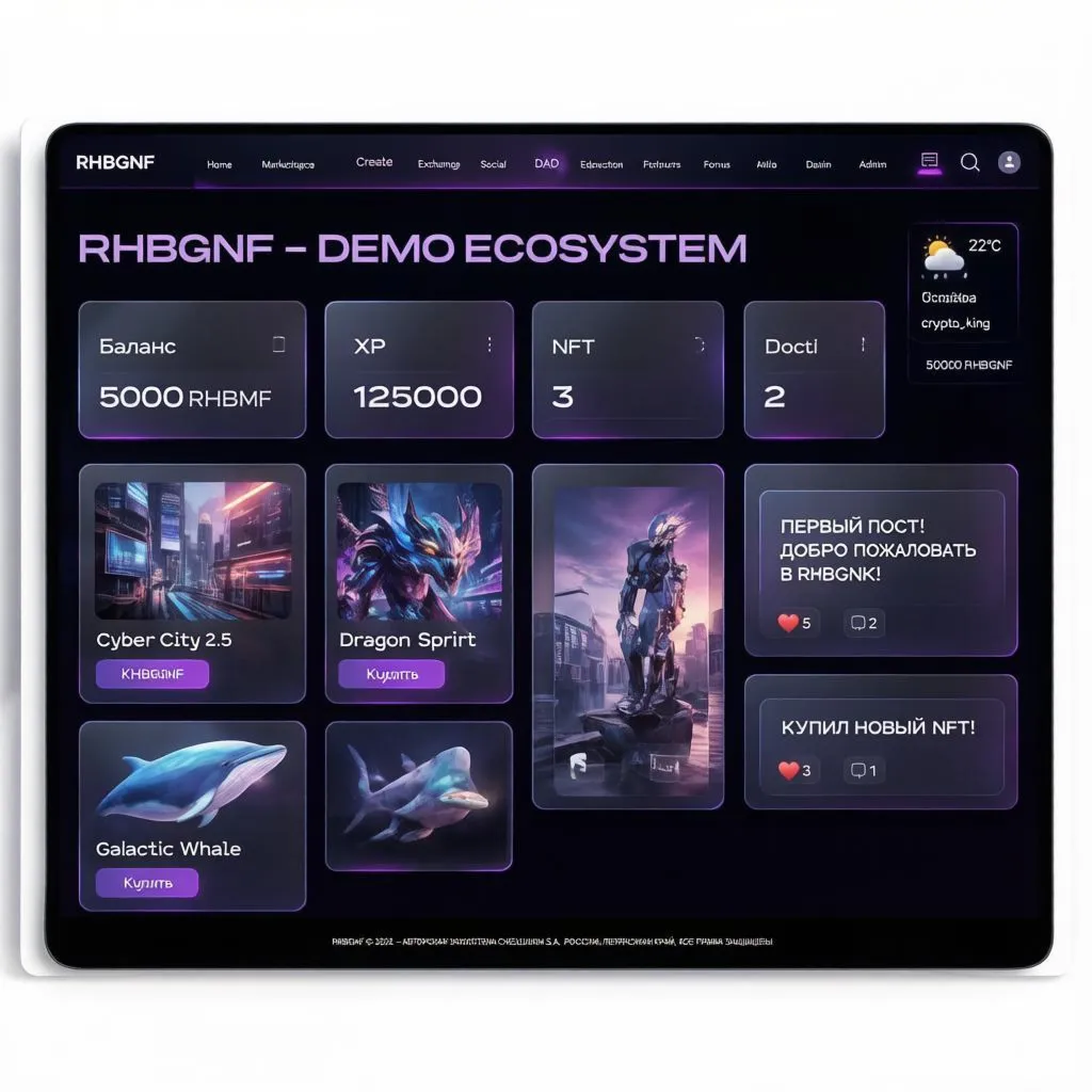 Готовая экосистема RHBGNF: NFT Криптобиржа Майнинг Соцсеть (HTML-демо) - irongamers.ru