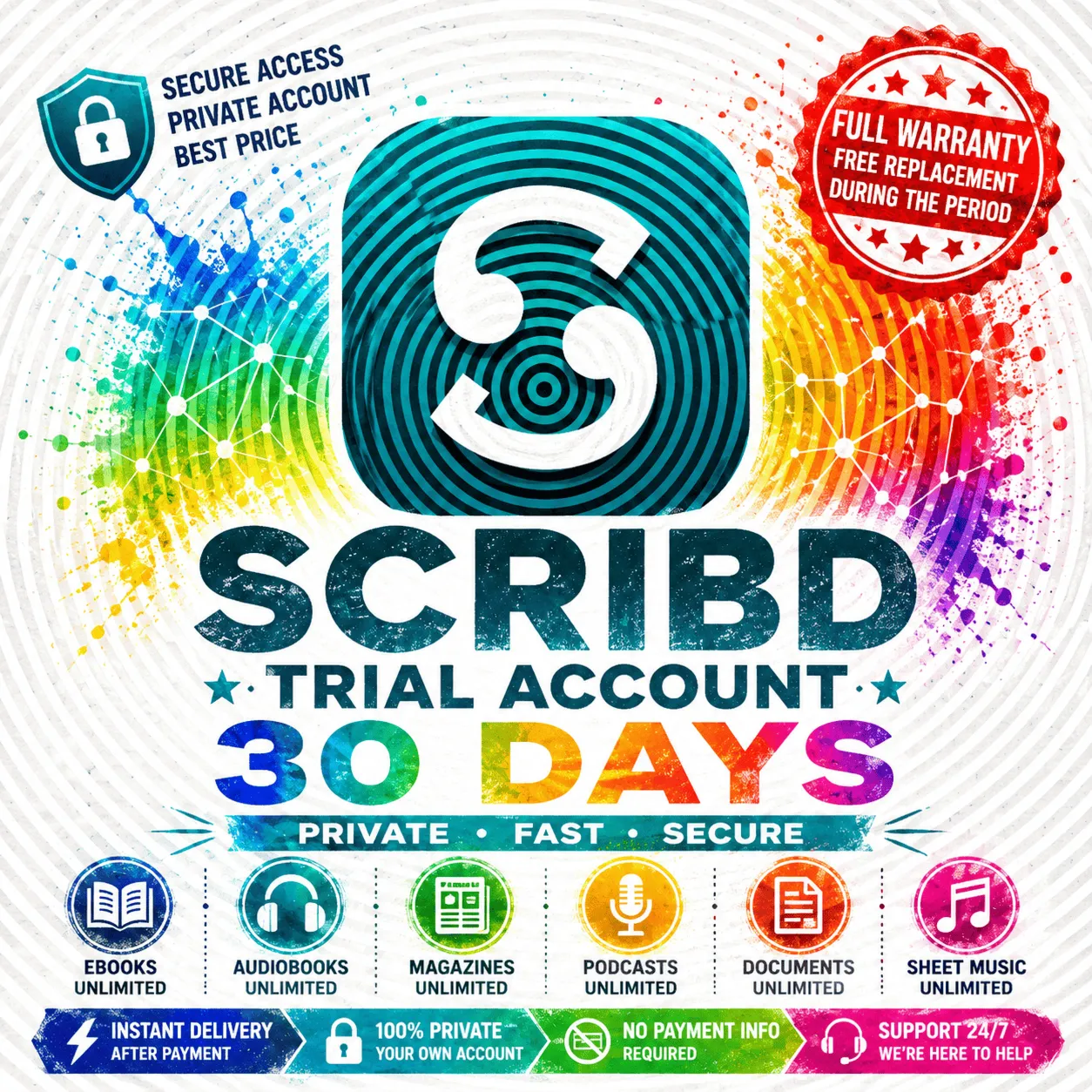 SCRIBD PRO TRIAL 30 ДНЕЙ | ЛИЧНЫЙ АККАУНТ