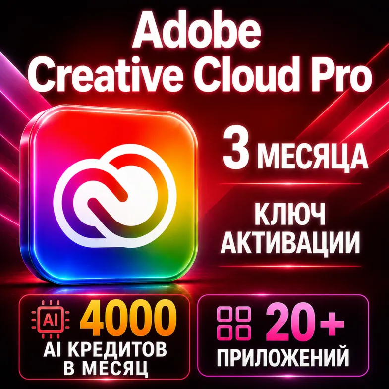 Активация ключа Adobe Creative Cloud Pro на 3 месяц