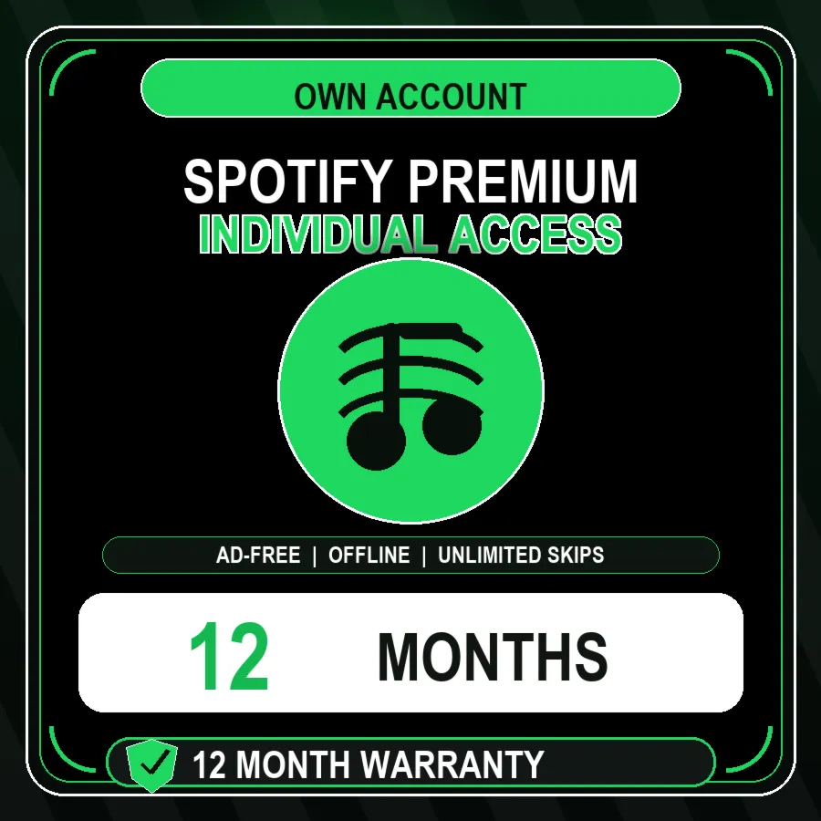 Spotify Premium Individual | 12 Months | Fast Activation | Warranty