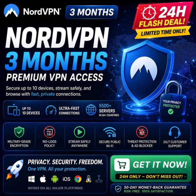 Nord Premium – Быстрый, безопасный и неограниченный доступ на 3 месяца ⚡ АВТОДОСТАВ
