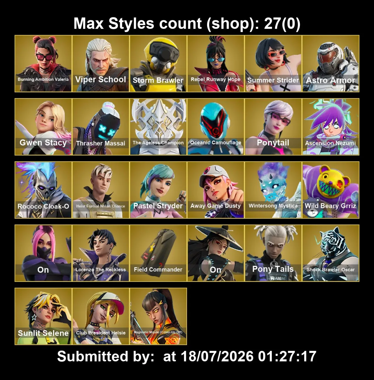 Мгновенный доступ • FN (все платформы) • 126 skins • Snap • 1200 VB • Полный доступ