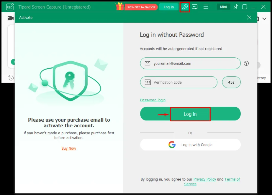 Tipard Screen Capture Код регистрации на 1 год