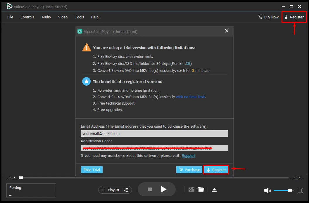 VideoSolo Player Код регистрации на 1 год