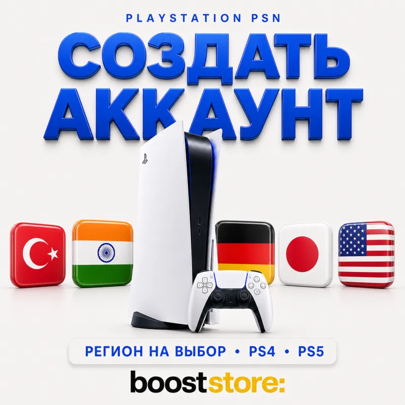 Создать аккаунт PlayStation PSN PS4/PS5 - Регион на выбор