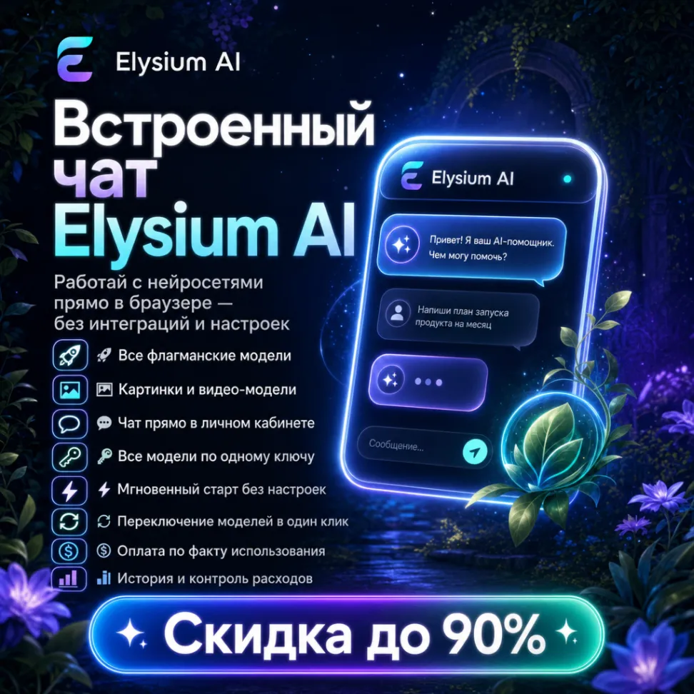 60+ НЕЙРОСЕТЕЙ В ОДНОМ ЧАТЕ| Пополнение баланса | API ДОСТУП