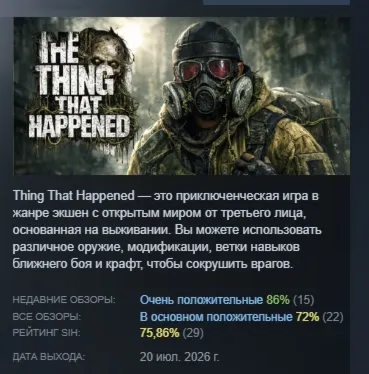 The Thing That Happened АВТОДОСТАВКА STEAM GLOBAL МГНОВЕННО ЛИЦЕНЗИЯ