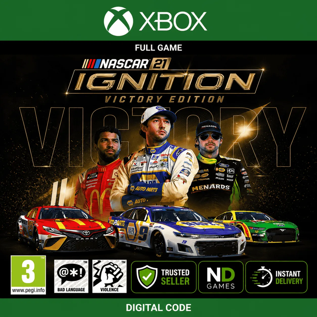 🔑 Ключ NASCAR 21: Ignition Victory Edition Xbox One & Xbox Series X|S [Цифровой Код]