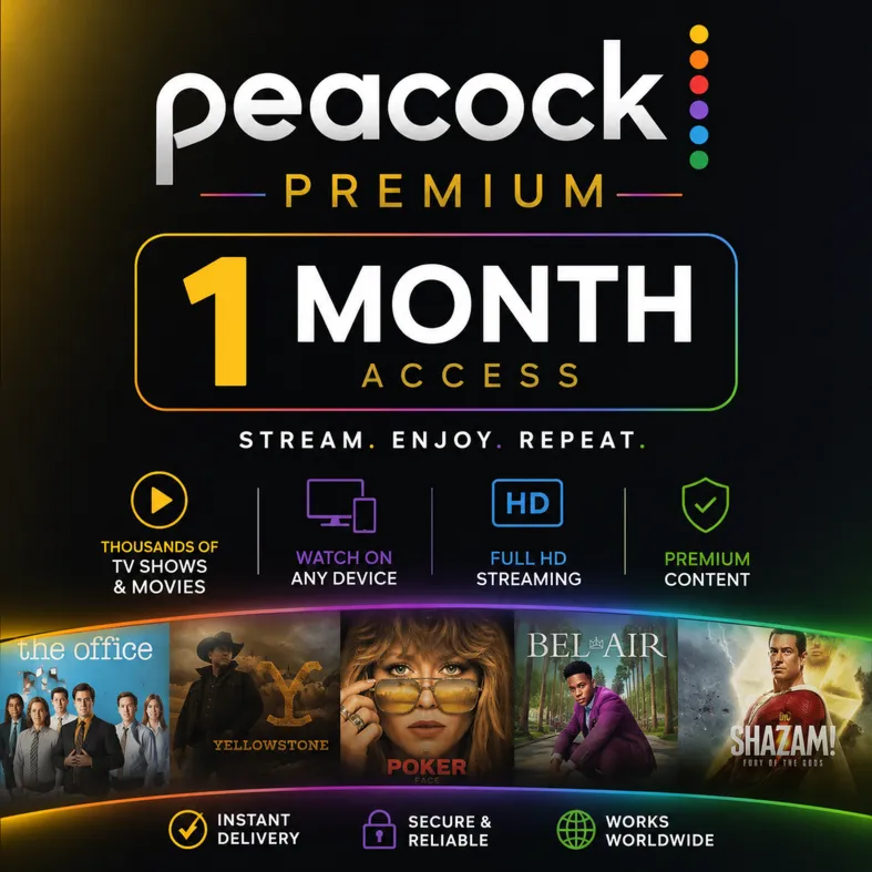 Peacock TV Premium 1 месяц / БЫСТРАЯ ДОСТАВКА - irongamers.ru
