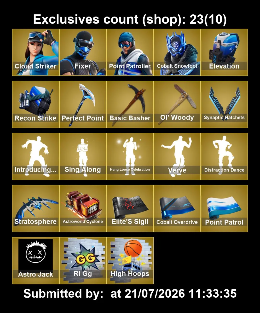 Мгновенный доступ • FN (все платформы) • 122 skins • 250 VB • Полный доступ