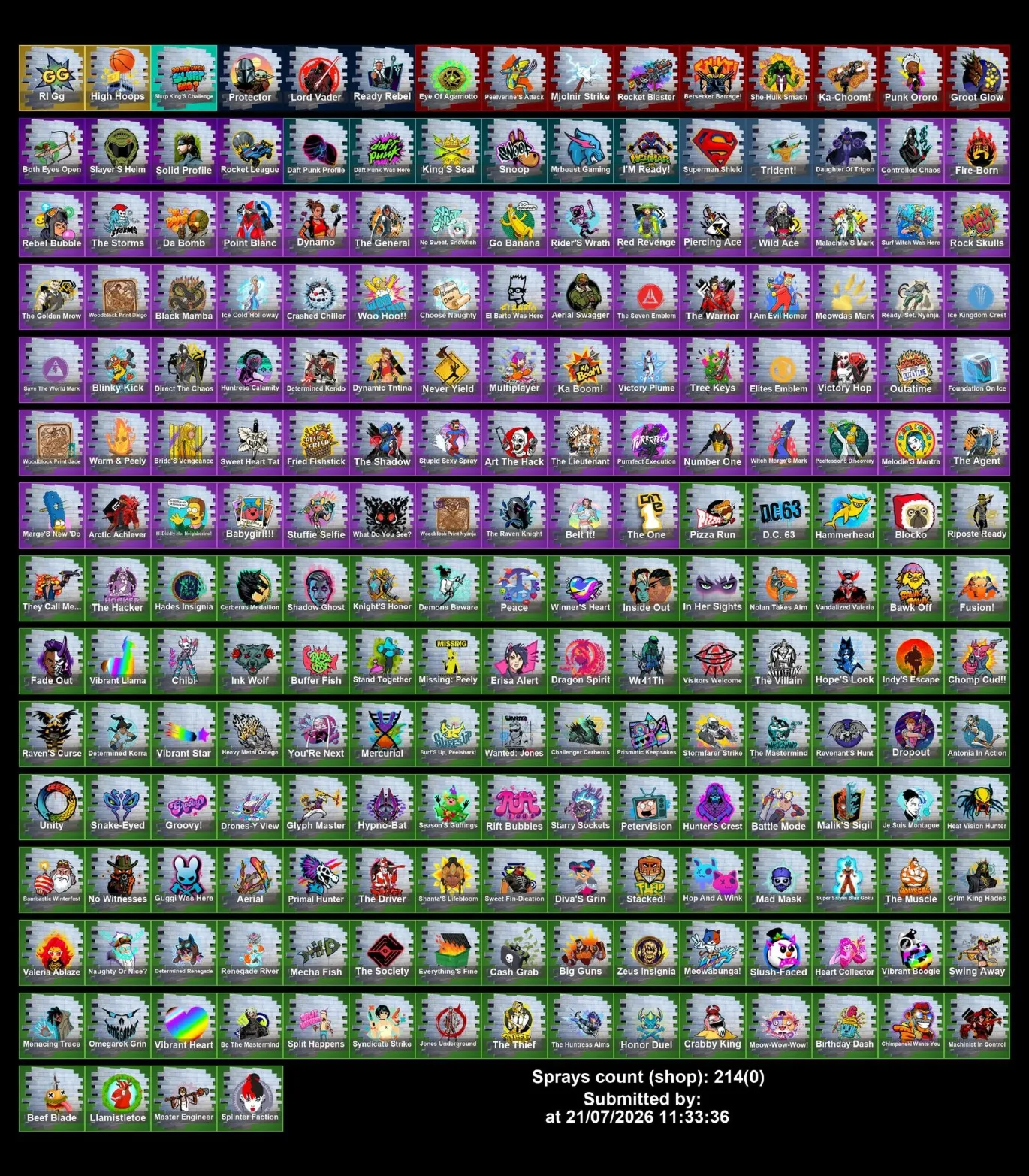 Мгновенный доступ • FN (все платформы) • 122 skins • 250 VB • Полный доступ