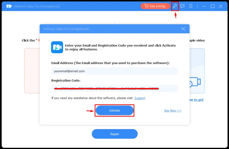 Vidmore Video Fix Код регистрации на 1 год