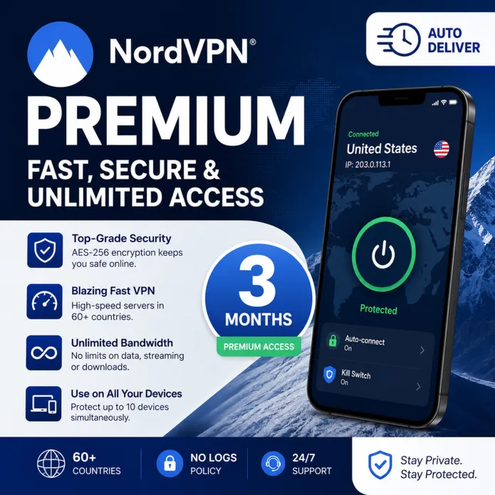 Nord Premium – Быстрый, безопасный и неограниченный доступ на 3 месяца ⚡ АВТОДОСТАВ