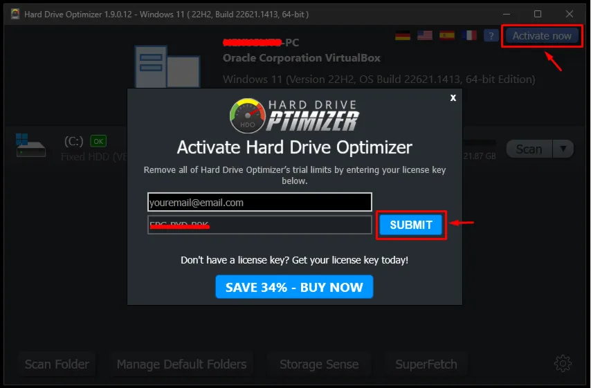 Hard Drive Optimizer от WebMinds Лицензионный ключ на 1 год