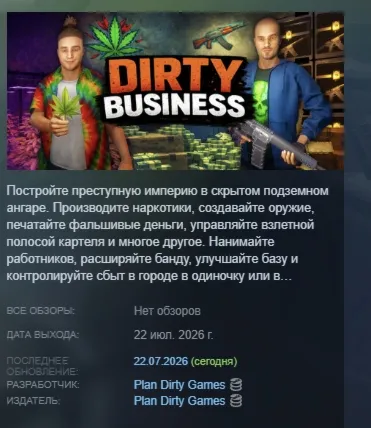 Dirty Business АВТОДОСТАВКА STEAM GLOBAL МГНОВЕННО ЛИЦЕНЗИЯ