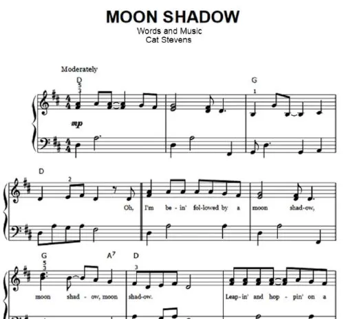 Moonshadow - Cat Stevens - Ноты - ValaMusic - irongamers.ru