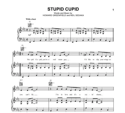 Stupid Cupid- Connie Francis- SheetMusic-ValaMusic - irongamers.ru