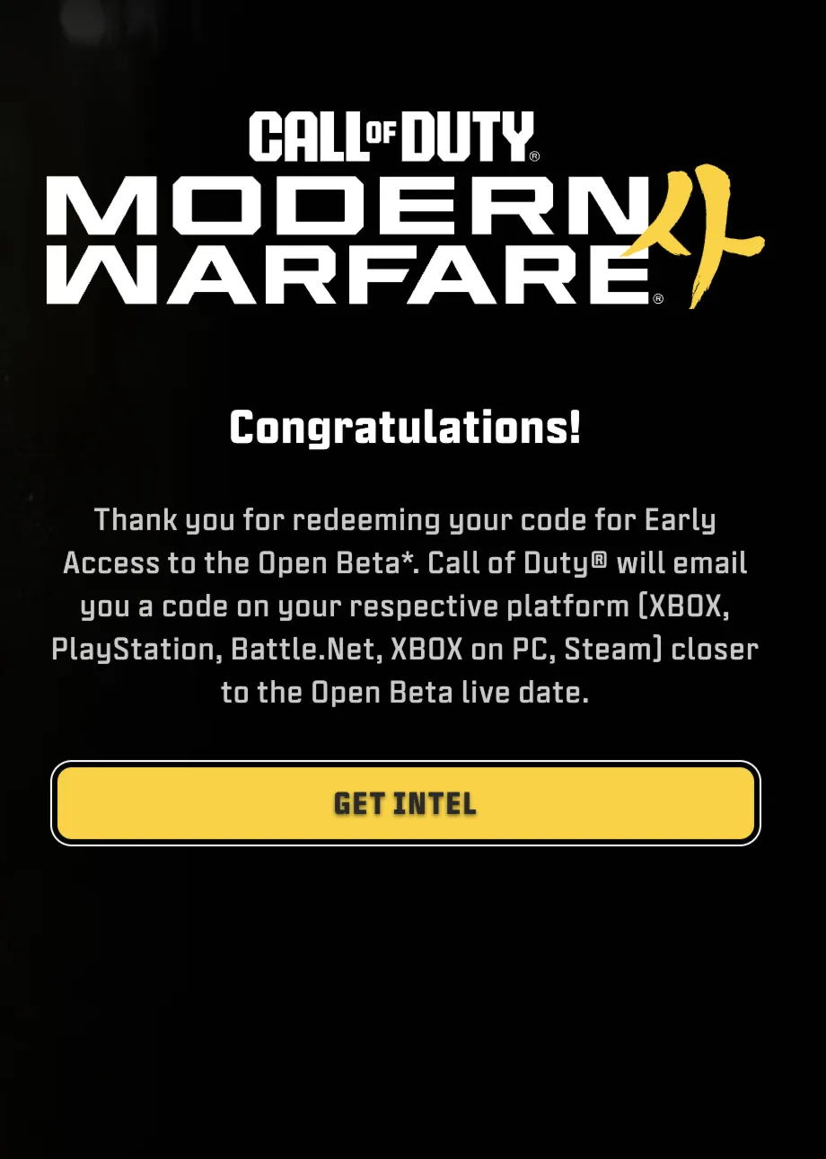 КЛЮЧ БЕТА-ДОСТУПА CoD MODERN WARFARE 4 - irongamers.ru