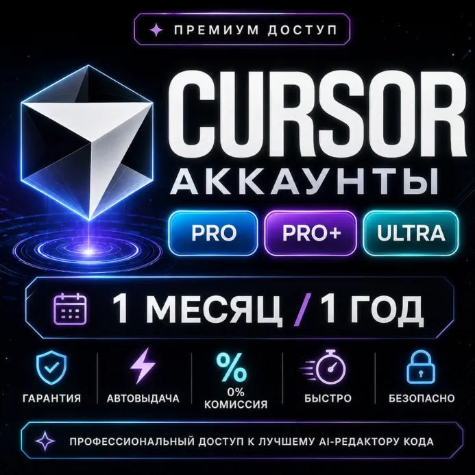 Cursor AI Pro | Pro Plus | Ultra | 1 месяц | 1 год | Подписка Продление Активация