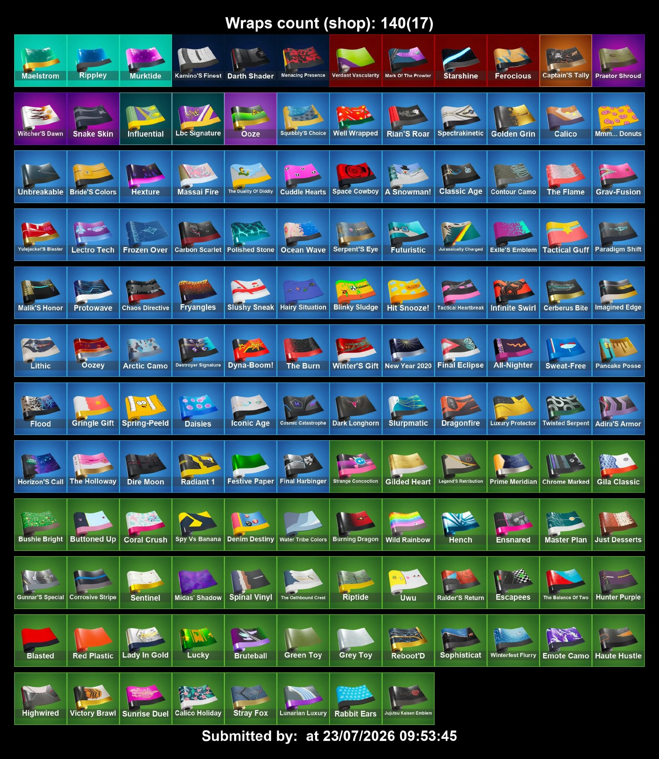Мгновенный доступ • FN (все платформы) • 191 skins • 1100 VB • Полный доступ