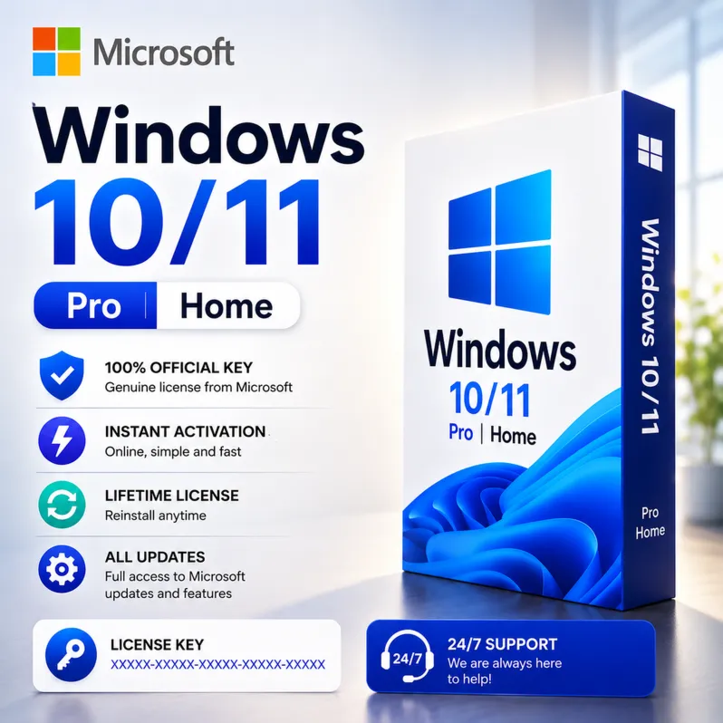 Онлайн-активация ключей для Windows 10/11 Pro/HOME