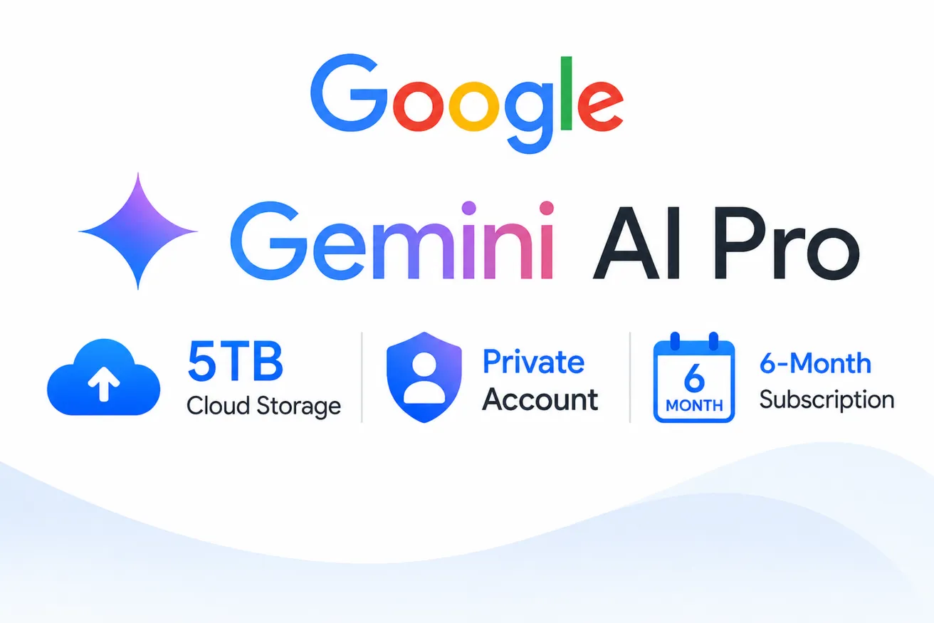 Подписка Google Cloud Storage — 5 ТБ (по всему миру) | Google AI Pro | Gemini | 6 мес - irongamers.ru