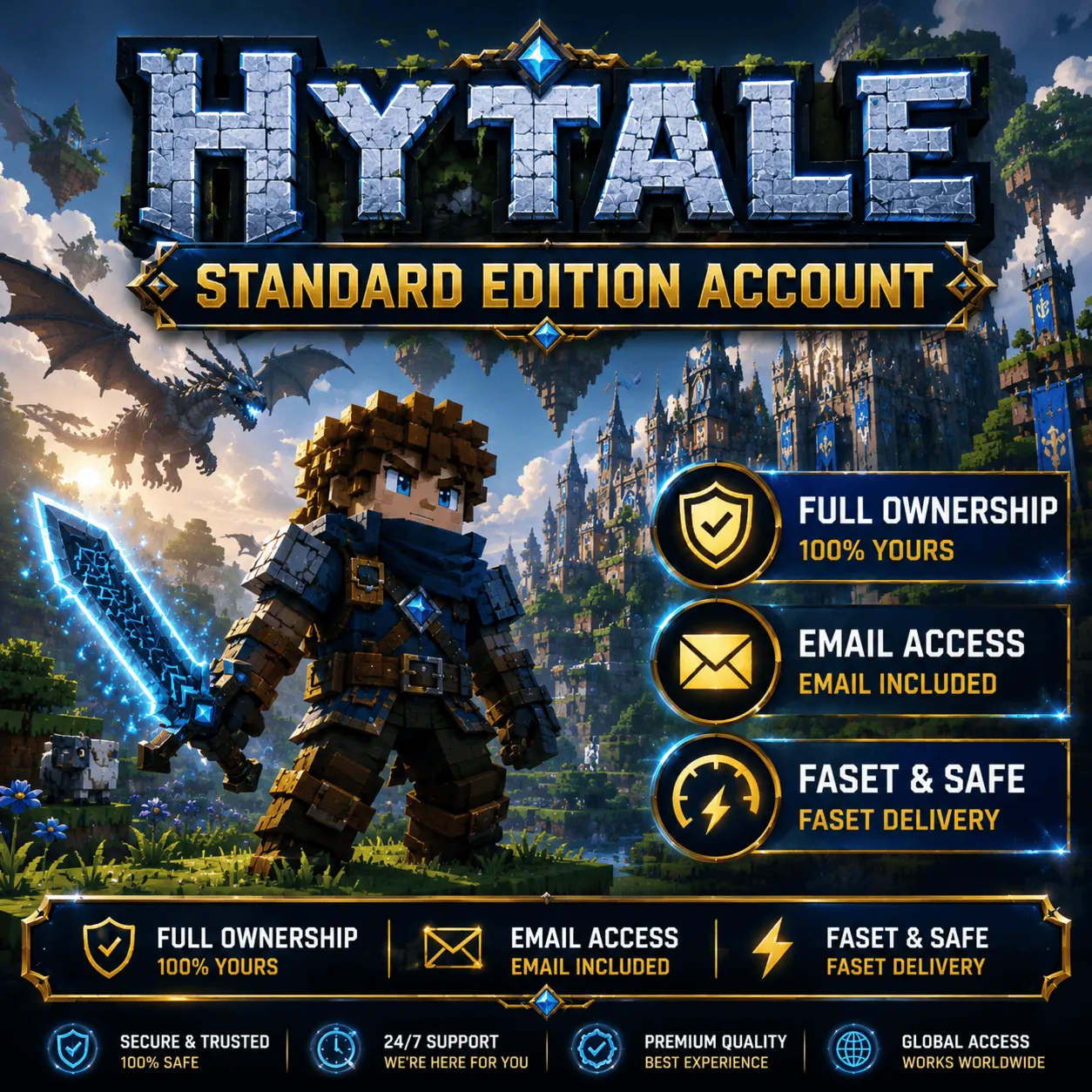 Hytale ➤ Аккаунт STANDARD Edition ● ПОЛНОЕ ПРАВО СОБСТВЕННОСТИ | ДОСТУП К ЭЛЕКТРОН