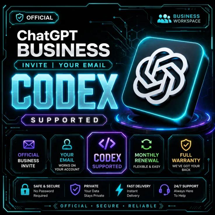 Official ChatGPT Business | Invite | Your Email | Codex | Renewal/Monthly |warranty