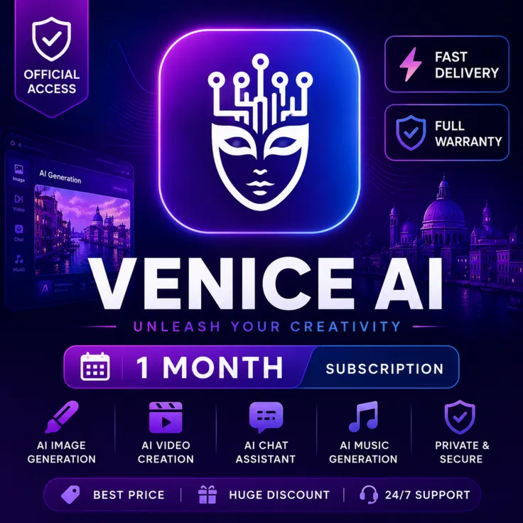 Подписка Venice AI Pro / Pro Plus / Max | 1–12 месяцев | Обновление аккаунта | Быстра