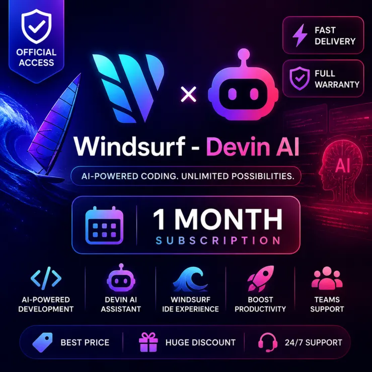Windsurf AI Devin Pro / Max / Teams | Подписка на 1 месяц | Обновление аккаунта | Быс