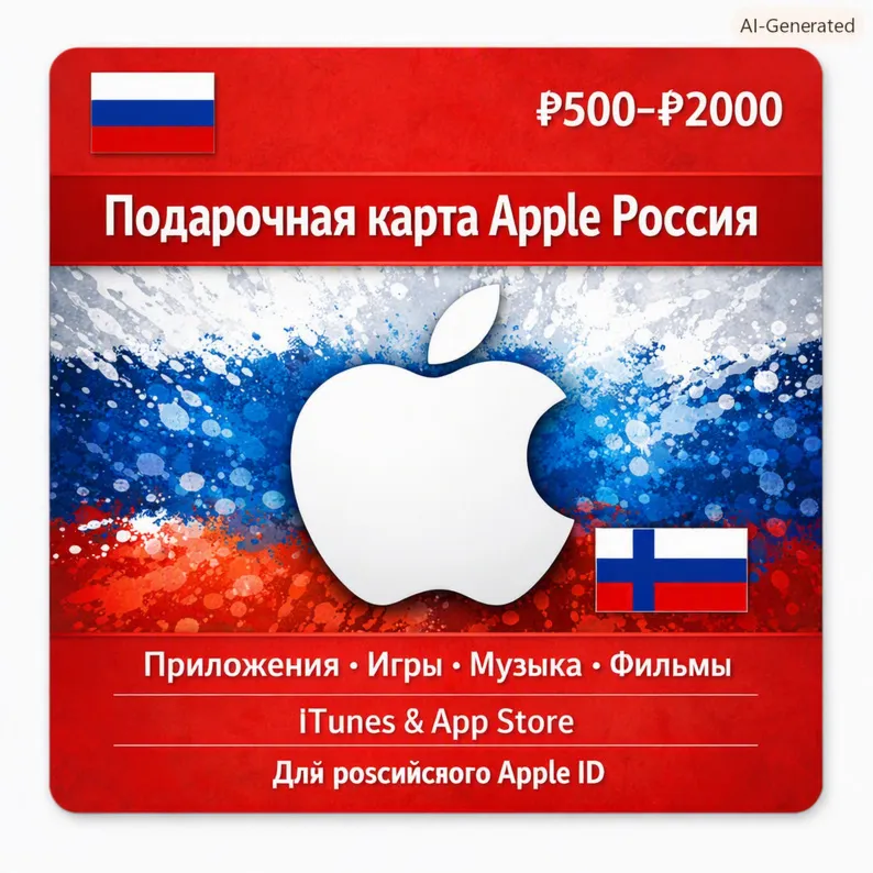 🇷 🇺 Apple Gift Card RU | ₽500–₽2000 – Apple / App Store / iTunes – Apple ID Россия