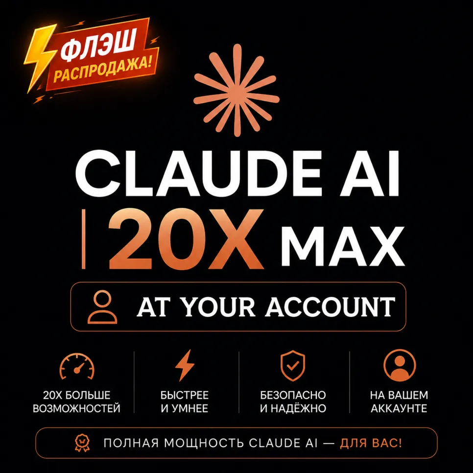 CLAUDE AI | 20X MAX | В ВАШЕМ АККАУНТЕ