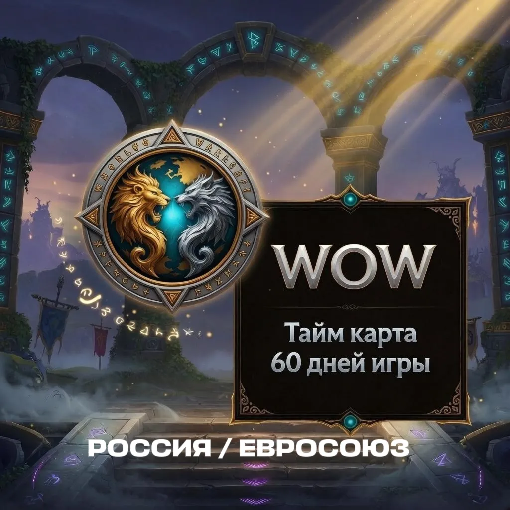 ⌛ Таймкарта World of Warcraft 60 дней - RU/EU - irongamers.ru