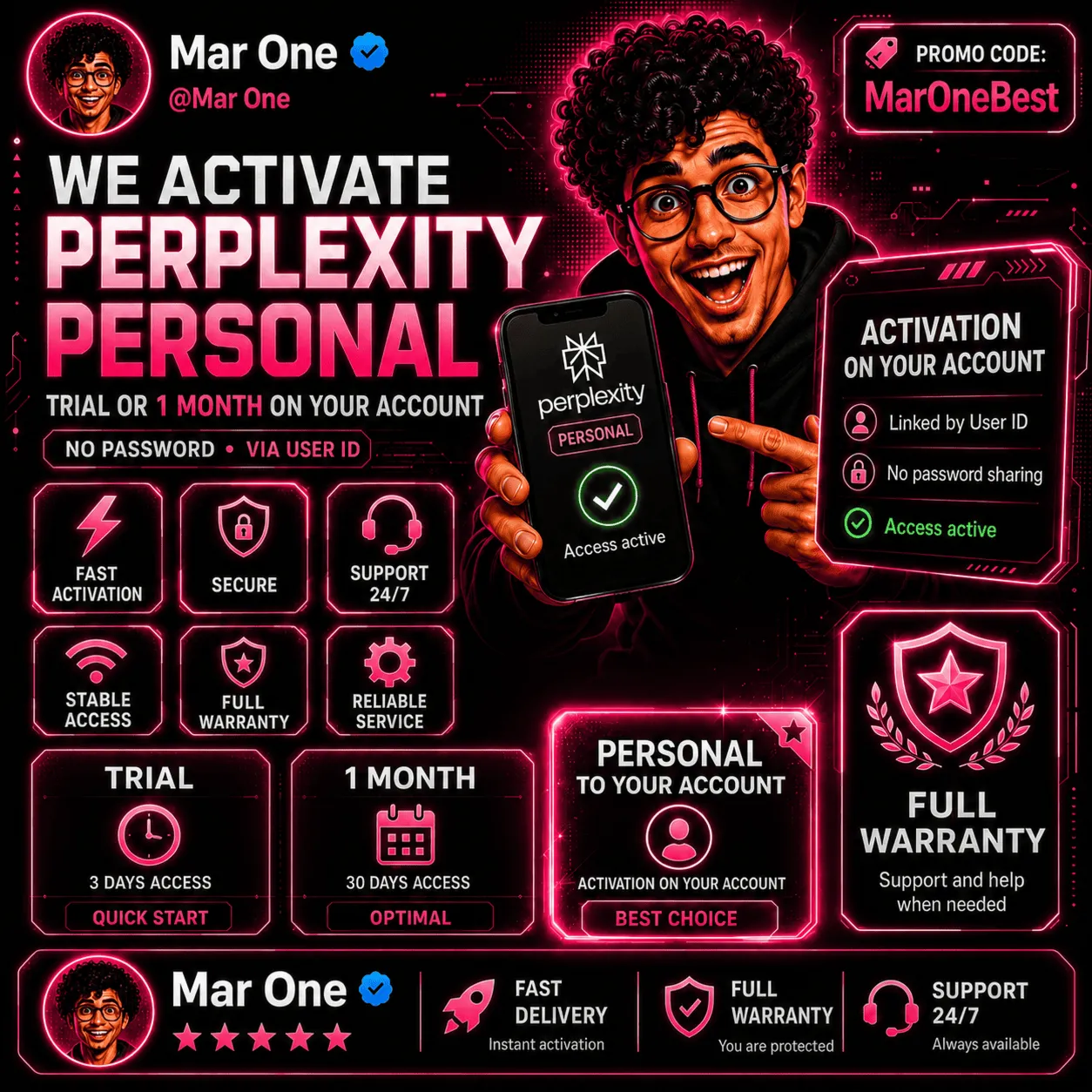 Perplexity Pro на 1 месяц | Прямая активация по User ID | Без пароля | Гарантия