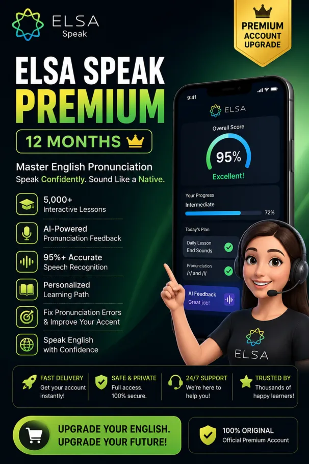 ELSA Speak Premium – 12 месяцев