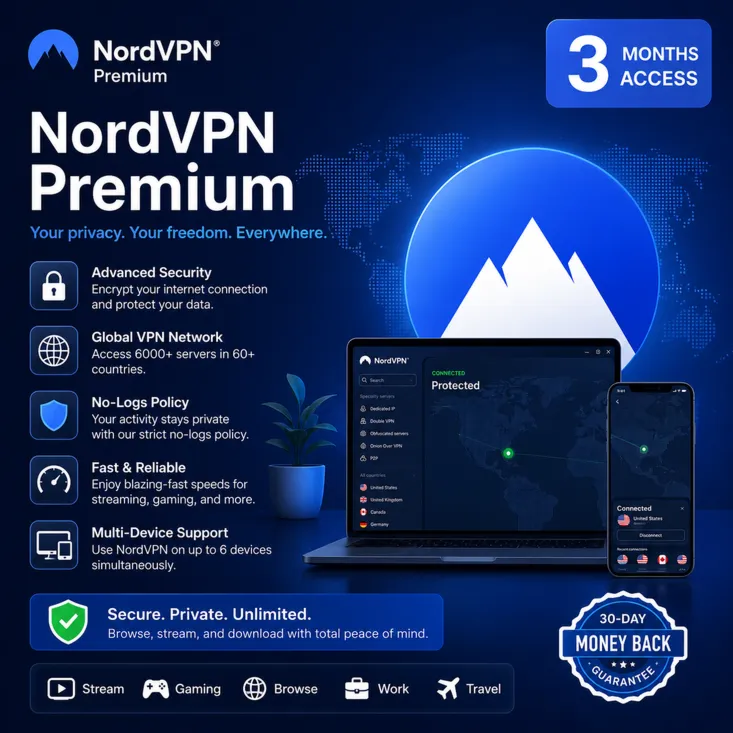 Nord Premium – Быстрый, безопасный и неограниченный доступ на 3 месяца ⚡ АВТОДОСТАВ